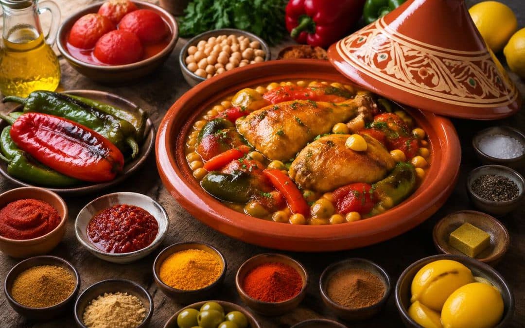 Recette de tajine aux tomates et poivrons facile et savoureuse