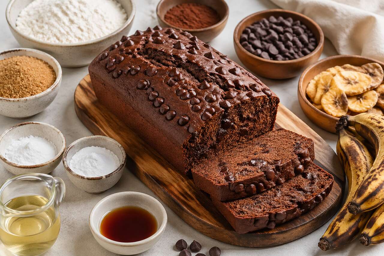 Recette de banana bread au chocolat à congeler