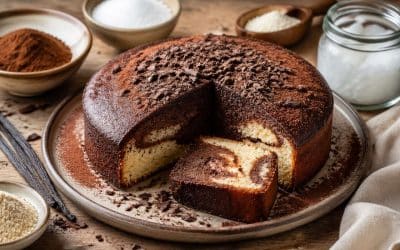 Recette du gâteau léger au chocolat et à la vanille