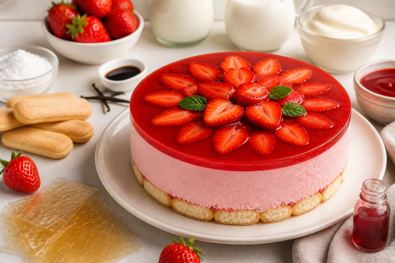 Recette du bavarois aux fraises de grand-mère