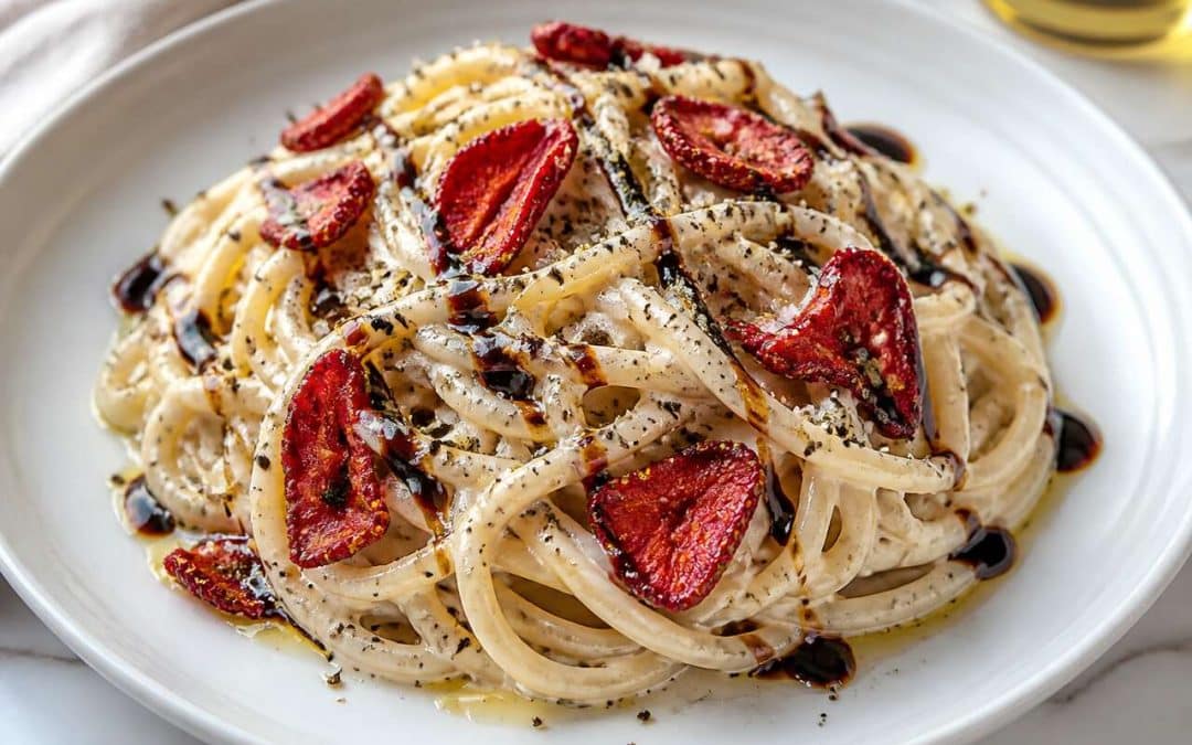 Recette de pâtes à la crème cheese et fraises : un mélange sucré-salé surprenant