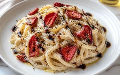 Recette de pâtes à la crème cheese et fraises : un mélange sucré-salé surprenant
