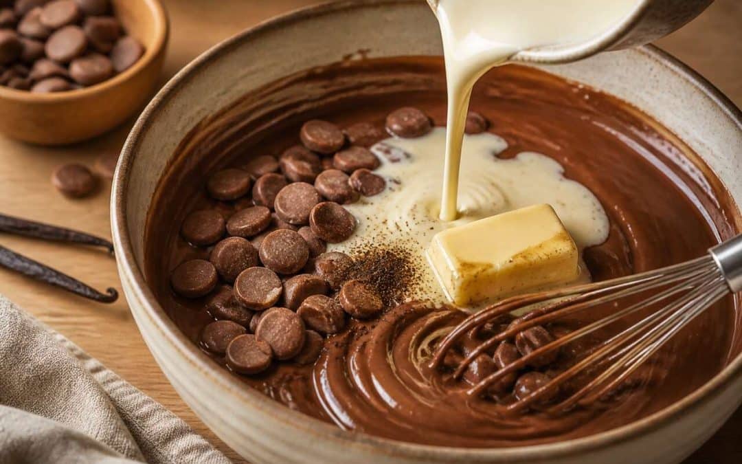 Recette de ganache au chocolat au lait facile et onctueuse
