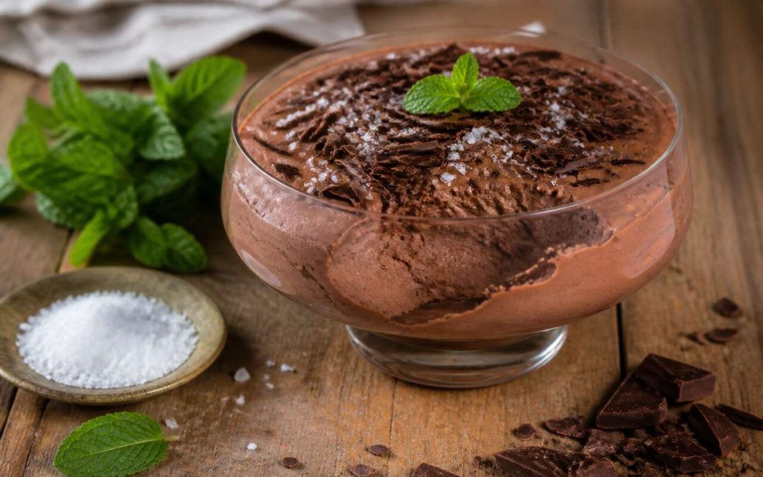 Recette de mousse au chocolat et à la menthe de Cyril Lignac
