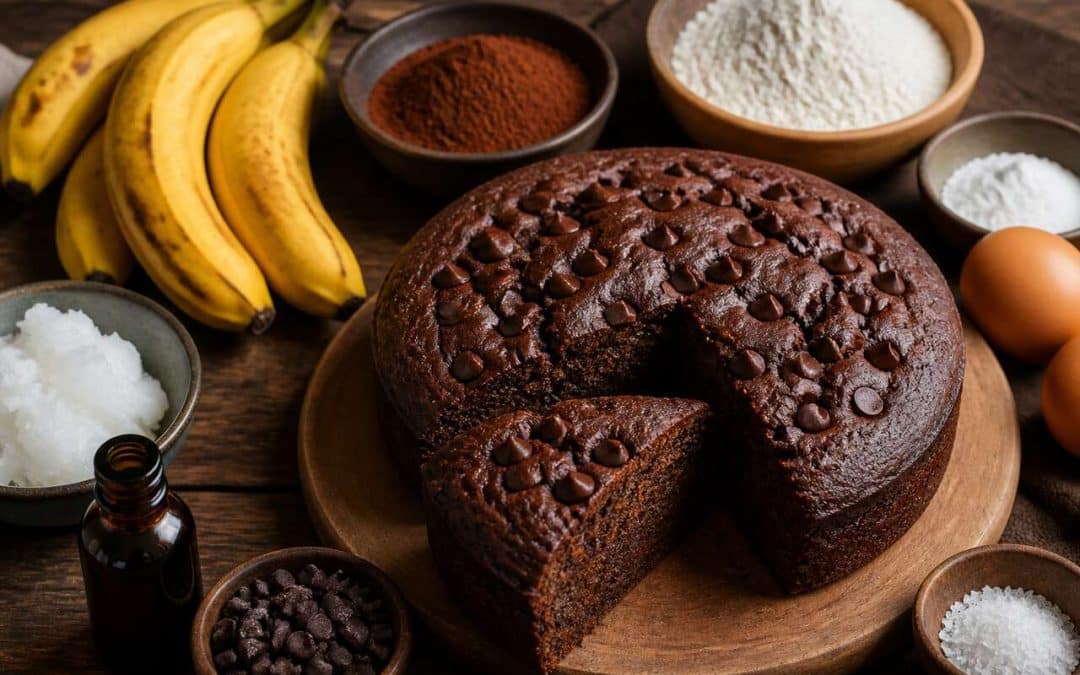 Recette de gâteau banane chocolat sans sucre