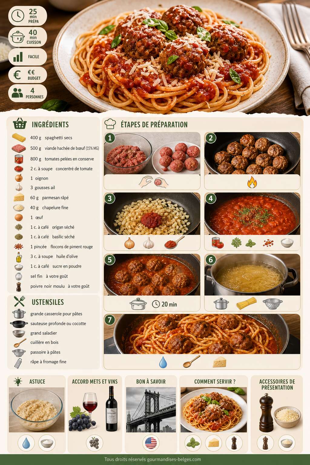 Fiche recette Spaghetti aux boulettes et sauce tomate : la recette r&eacute;confortante &agrave; refaire chez soi