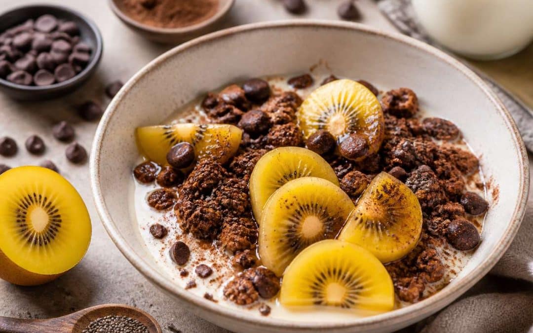 Recette de céréales au kiwi Zespri SunGold et chocolat