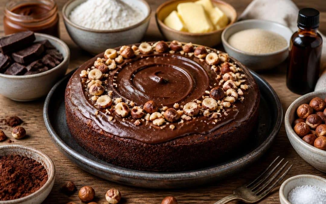 Recette du gâteau chocolat noisette au Thermomix