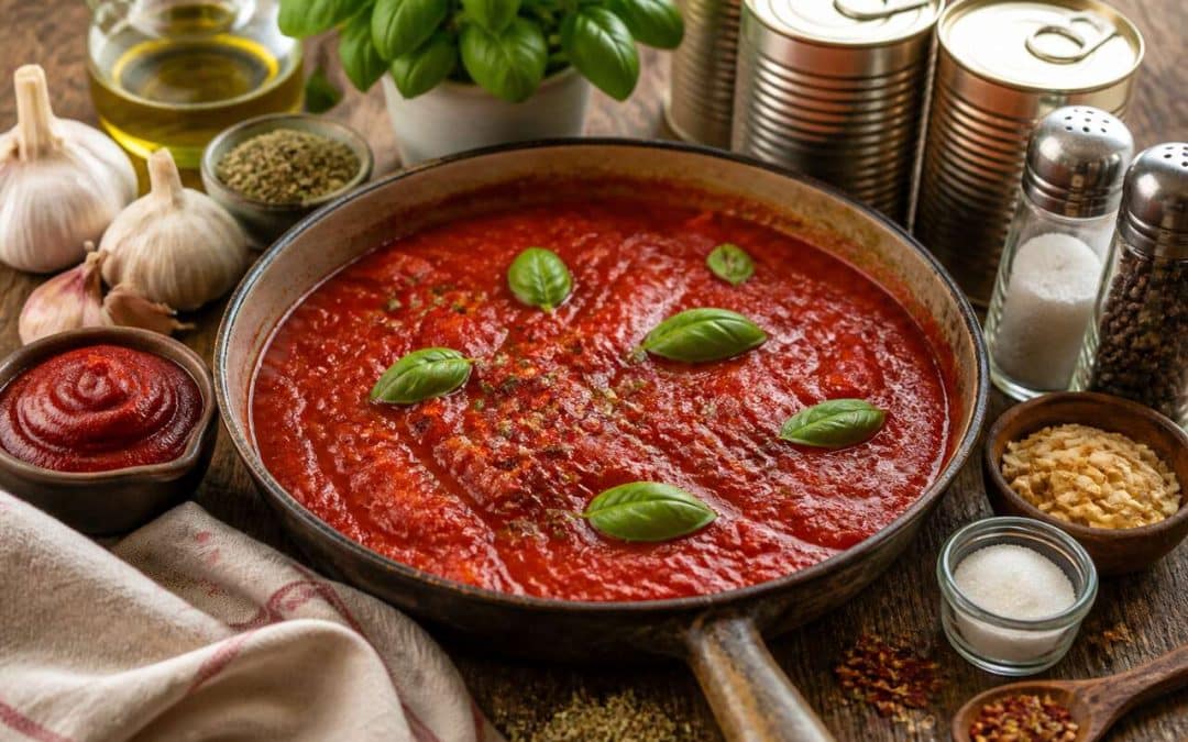 Recette de sauce tomate express : simple, rapide et délicieuse