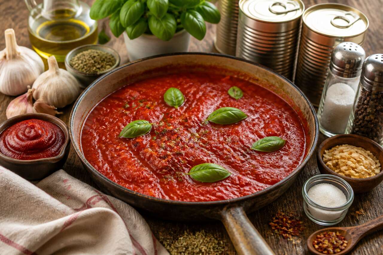 Recette de sauce tomate express : simple, rapide et délicieuse