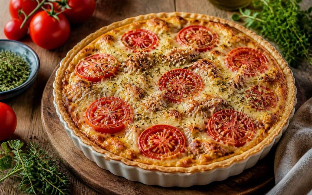 Recette de tarte au thon, tomates et moutarde : simple et savoureuse