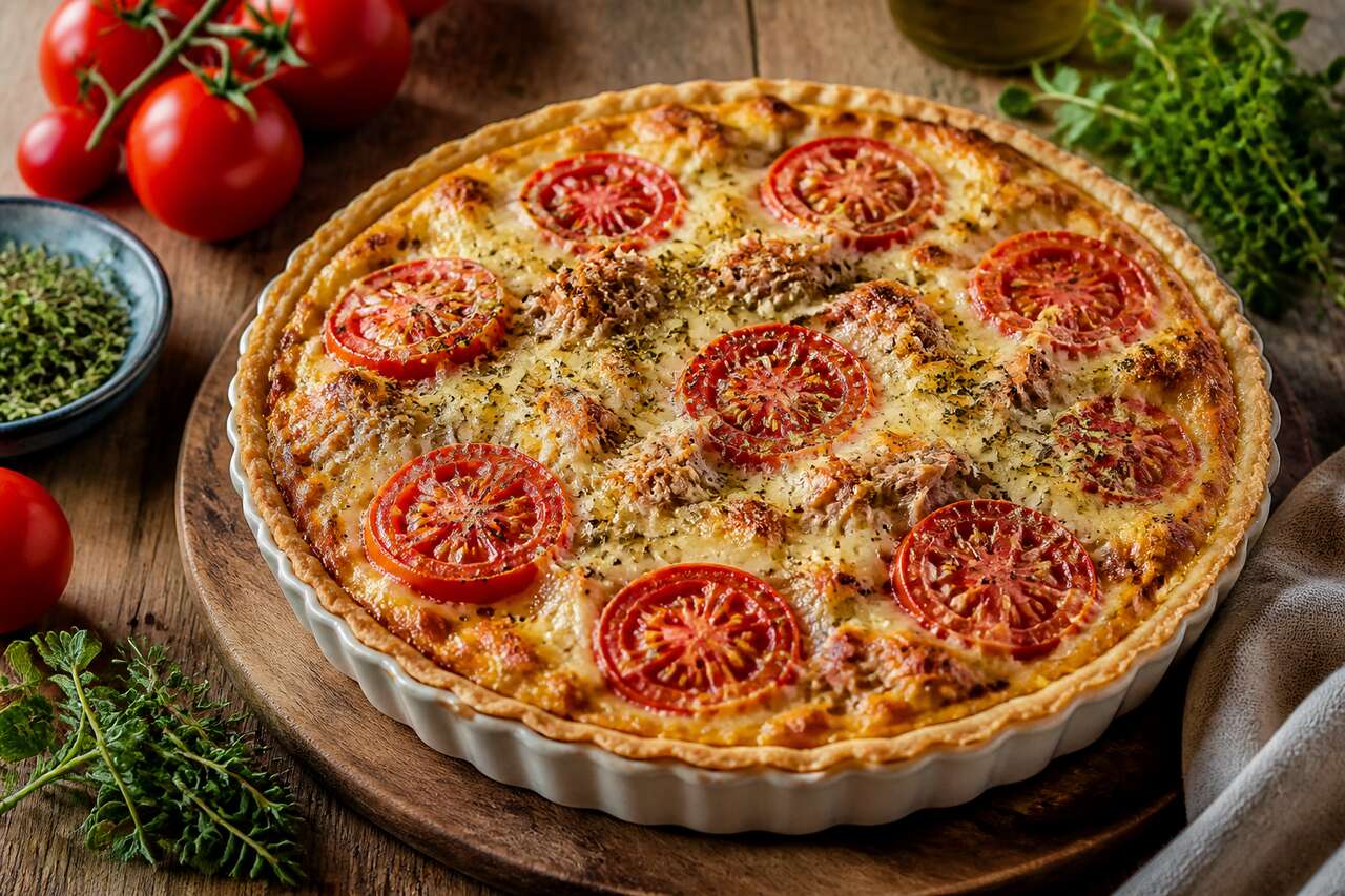 Recette de tarte au thon, tomates et moutarde : simple et savoureuse