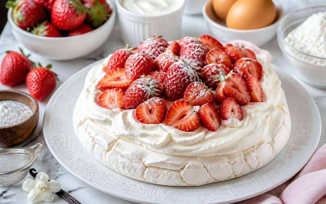 Recette de pavlova aux fraises : un dessert léger et gourmand