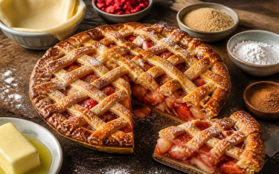 Recette de tourte aux pommes et fraises maison