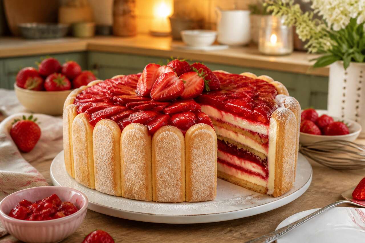 La meilleure recette de charlotte aux fraises