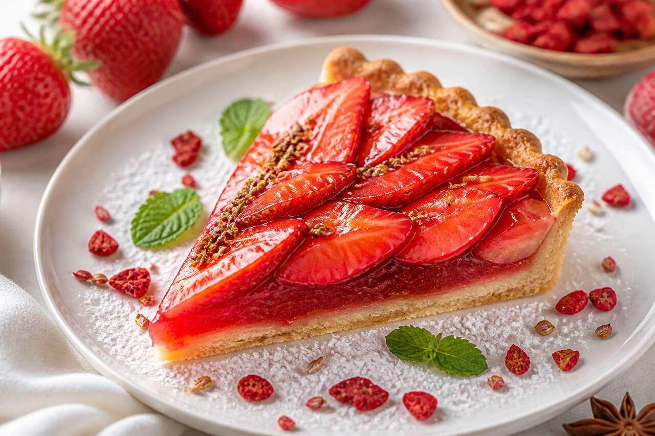 Recette de tarte aux fraises à l'anis