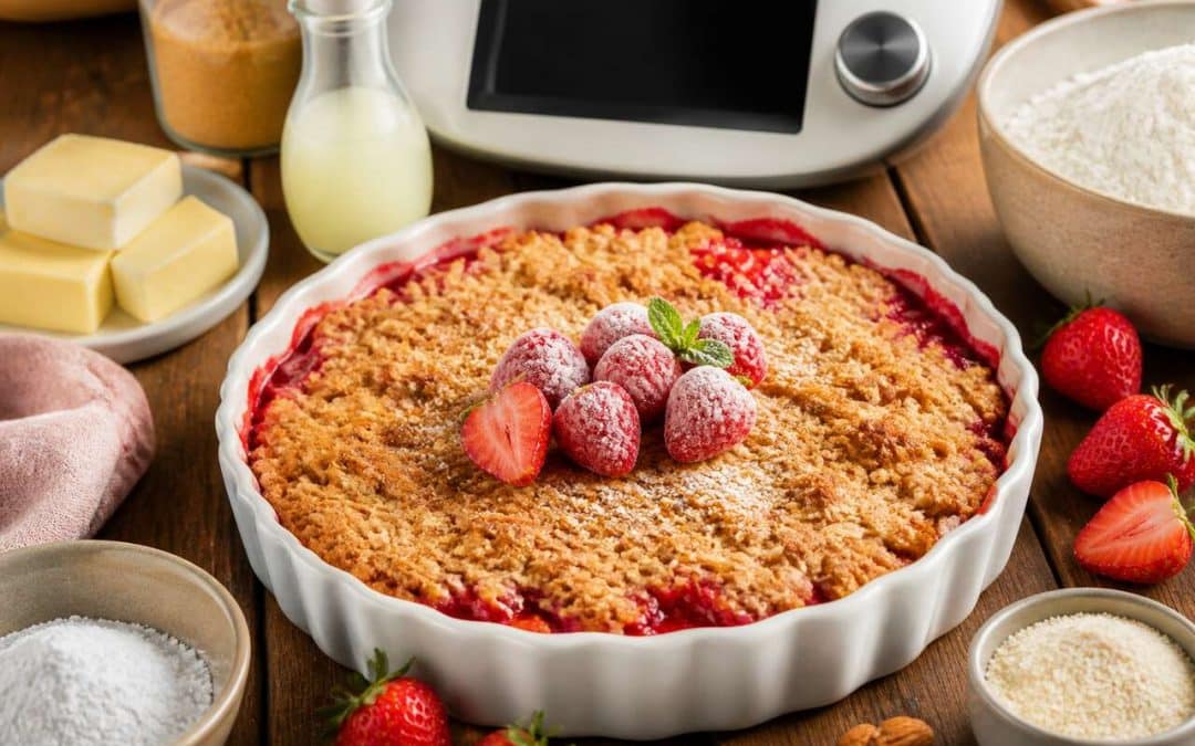 Recette du crumble aux fraises au Thermomix