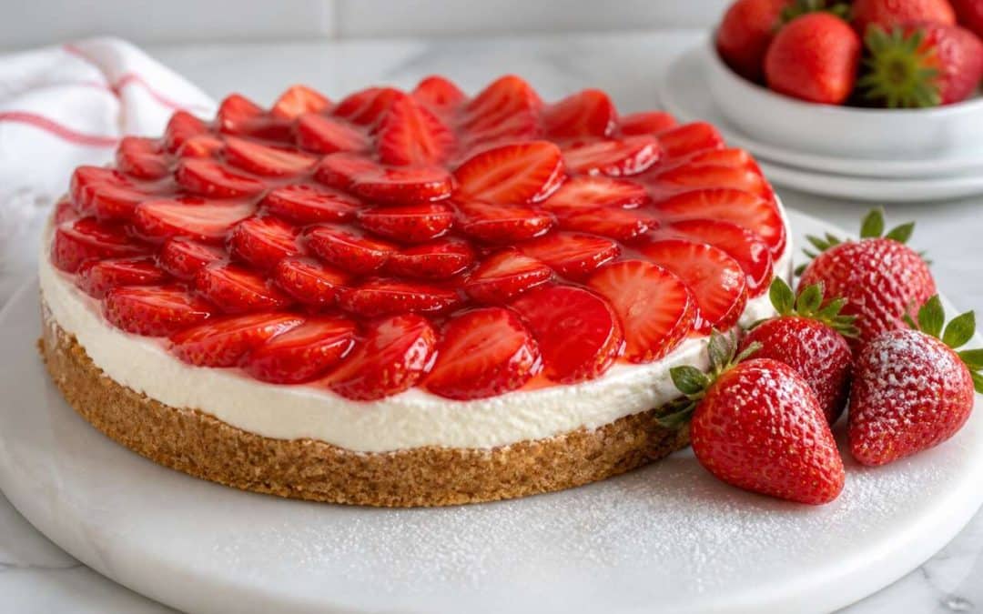 Recette facile de tarte aux fraises sans cuisson
