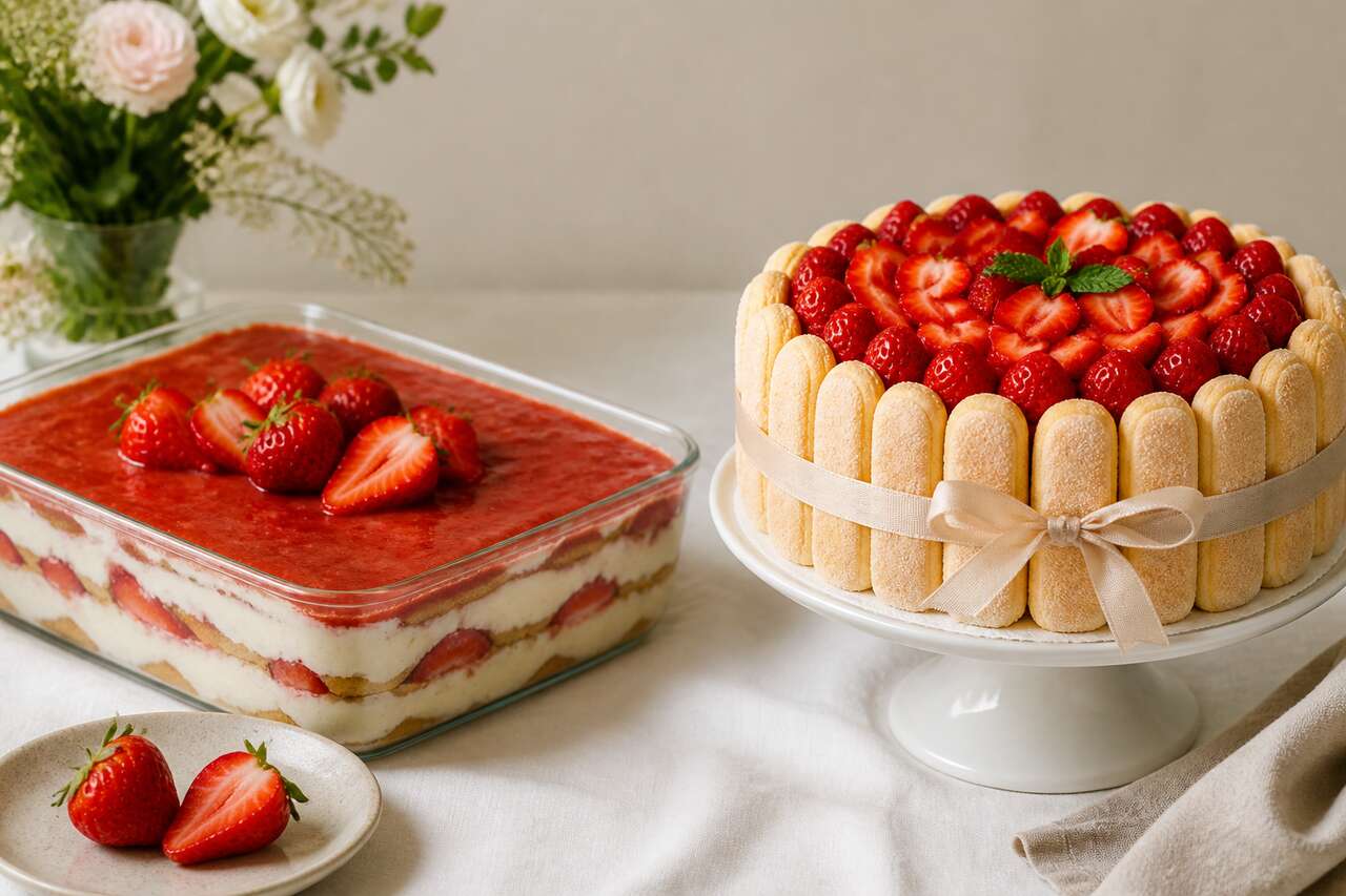 Tiramisu aux fraises vs charlotte : quelle recette choisir ?