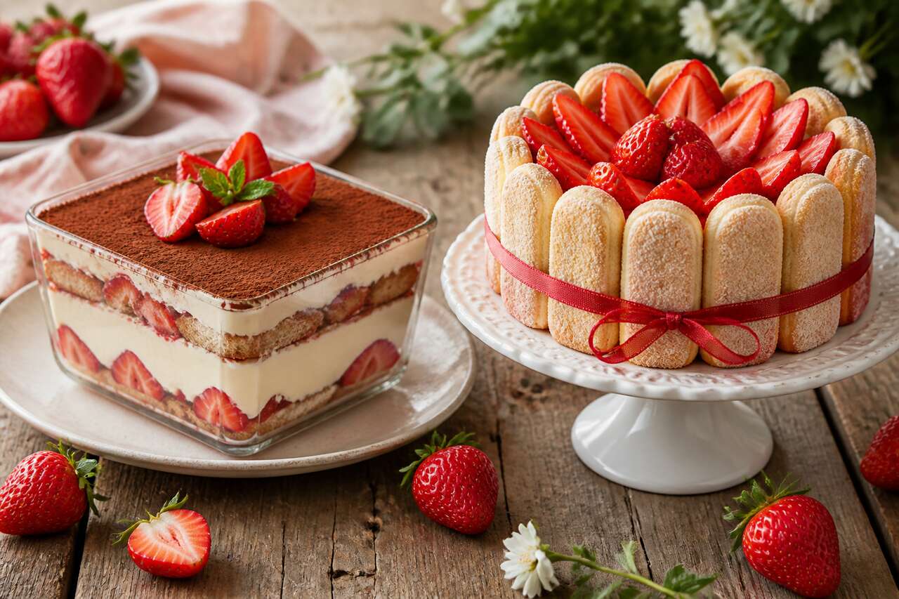 Ingrédients clés : comparaison entre tiramisu aux fraises et charlotte Ingrédients clés : comparaison entre tiramisu aux fraises et charlotte