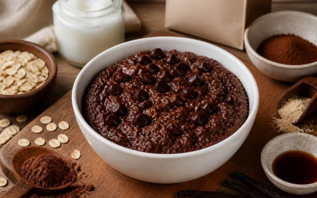 Recette facile de bowl cake à l'avoine et au chocolat