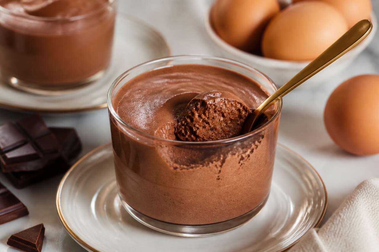 Recette de mousse au chocolat avec seulement 2 ingrédients