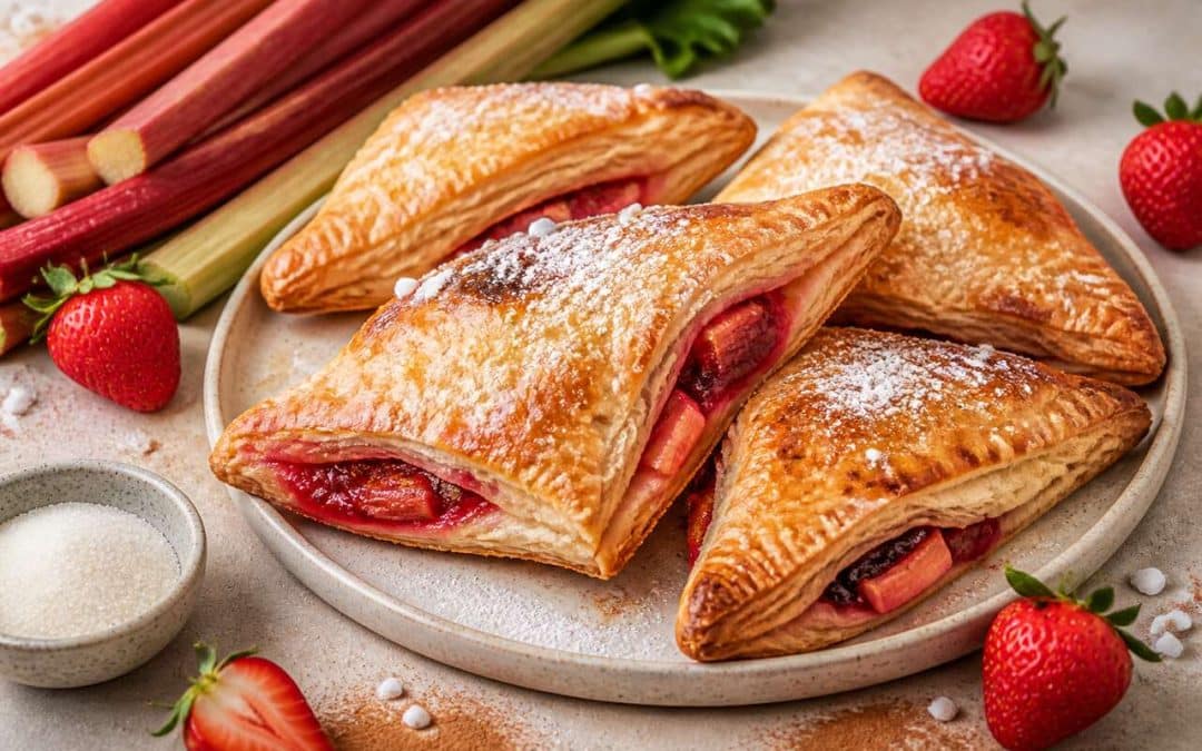 Recette de chaussons à la rhubarbe et aux fraises