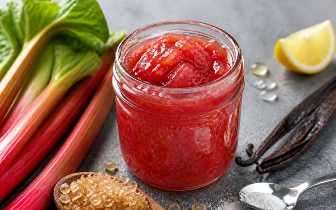 Recette de confiture de rhubarbe à la vanille
