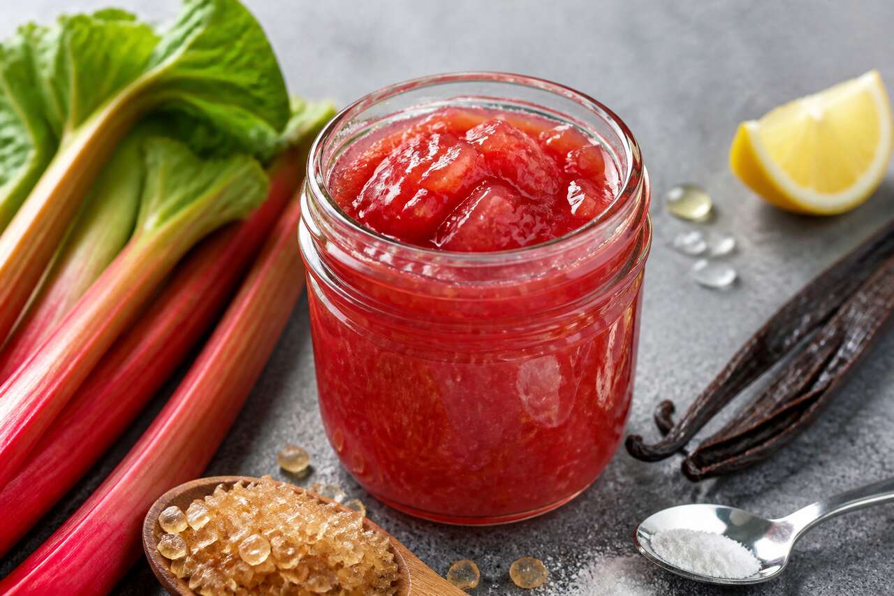 Recette de confiture de rhubarbe à la vanille