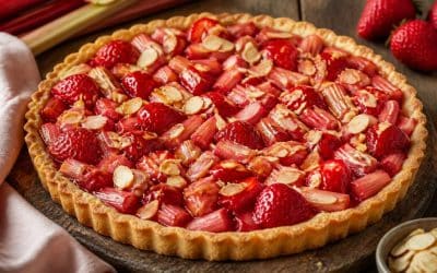 Recette de tarte fraise rhubarbe facile et gourmande