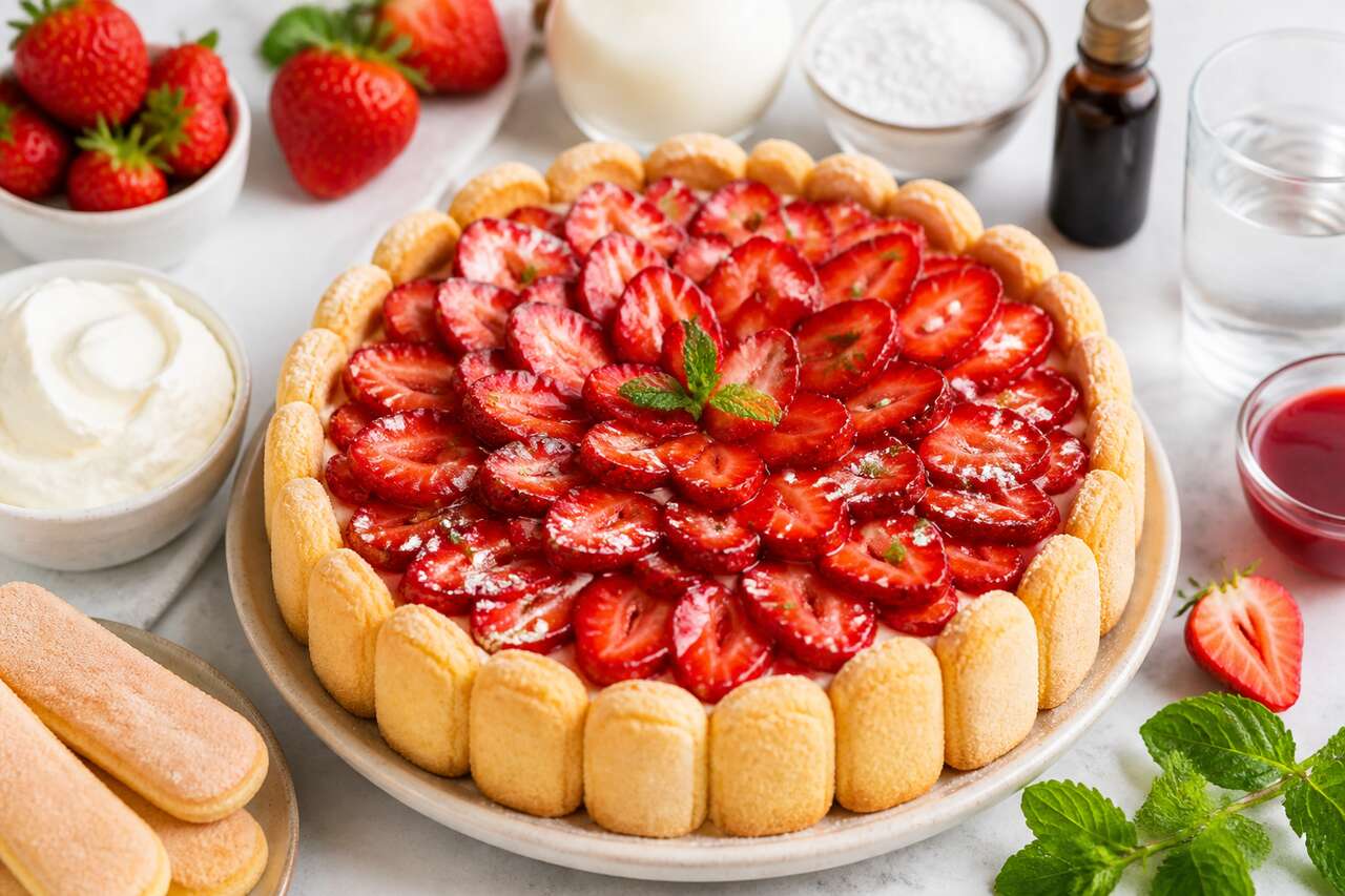Recette de tarte rustique aux fraises