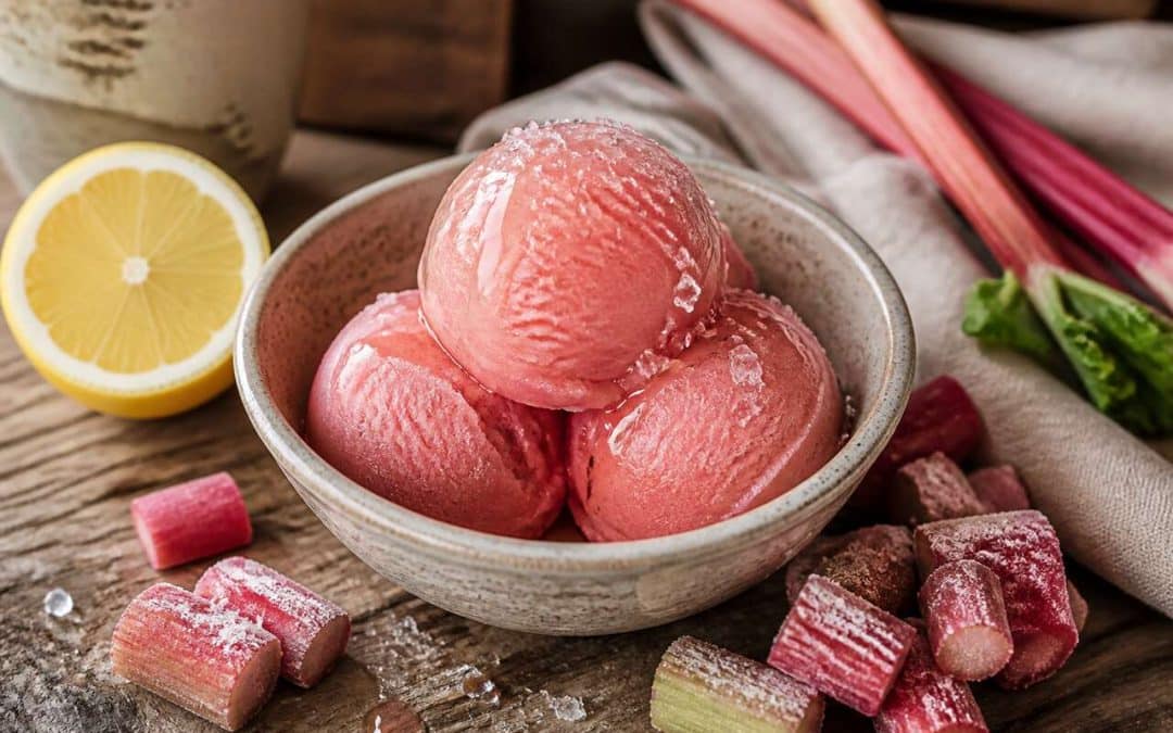 Recette de sorbet à la rhubarbe maison