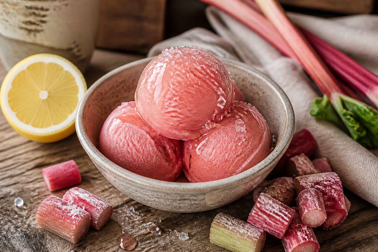 Recette de sorbet à la rhubarbe maison