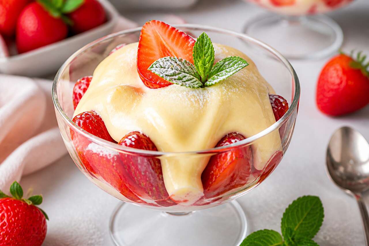Recette de sabayon aux fraises