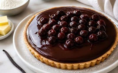 Recette de tarte au chocolat et aux cerises