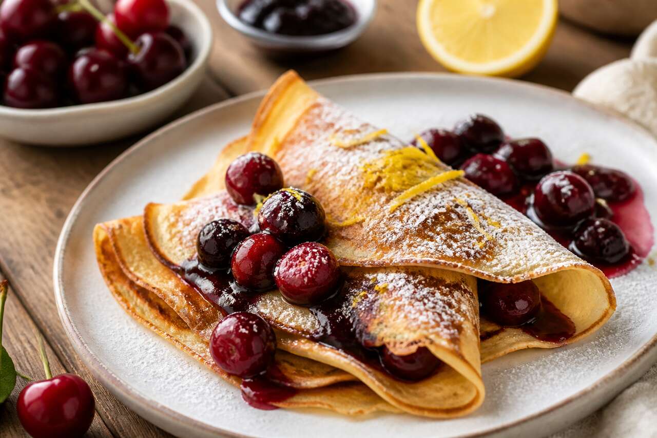 Recette des crêpes alsaciennes aux cerises