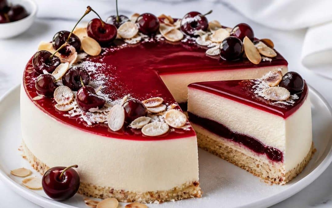 Recette d'entremets cerises et amandes