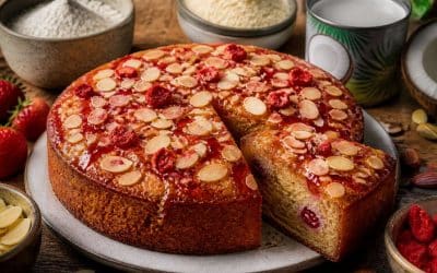 Recette du cake aux amandes et aux fraises