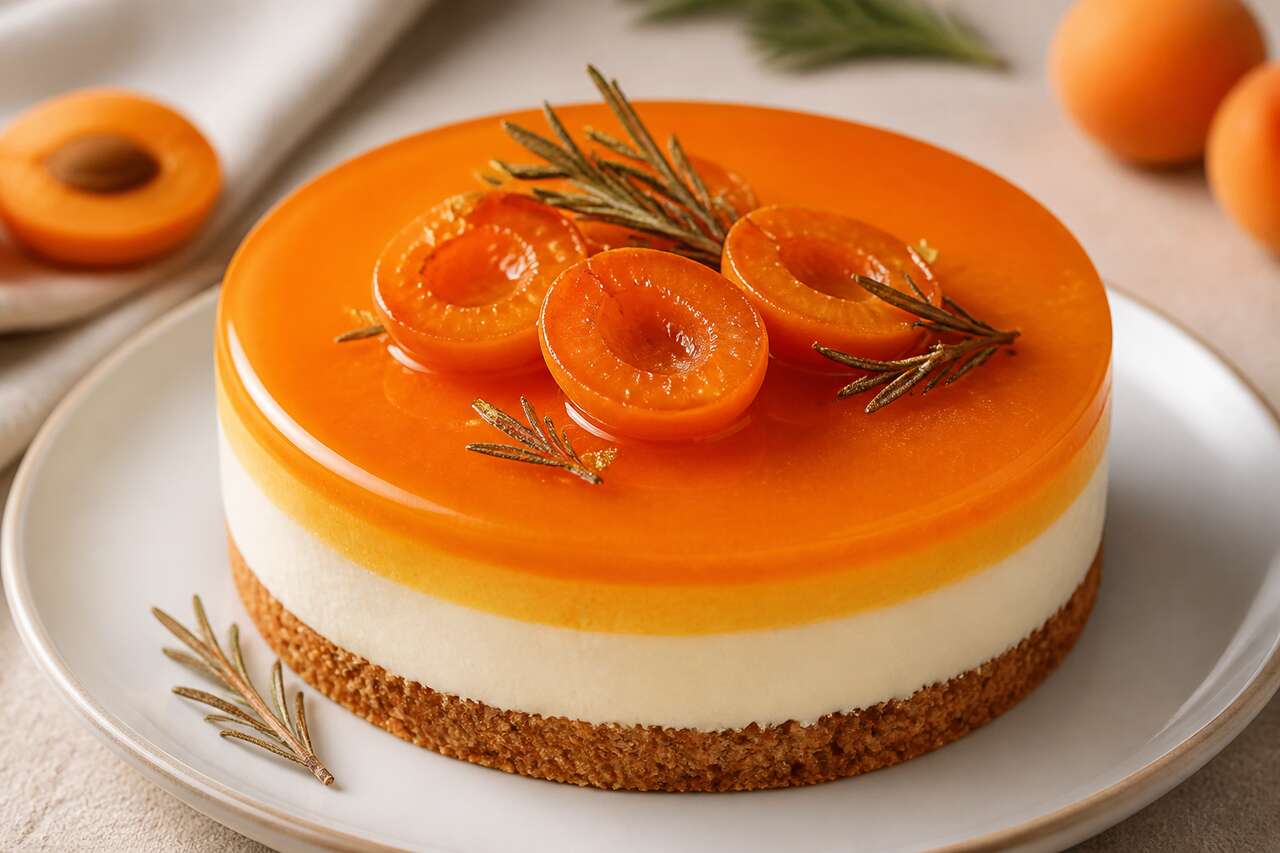 Recette d'entremets abricot et romarin