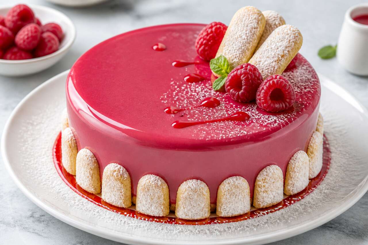Recette d'entremets à la framboise