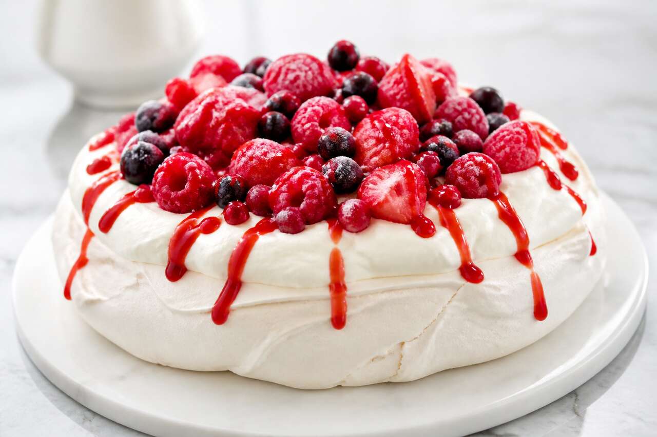 Recette de pavlova aux fruits rouges