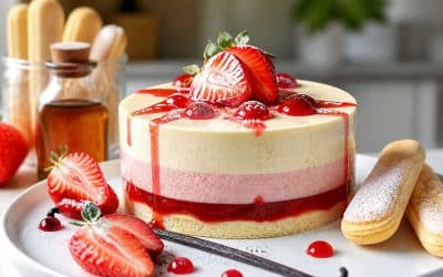 Recette d’entremets aux fraises et à la vanille