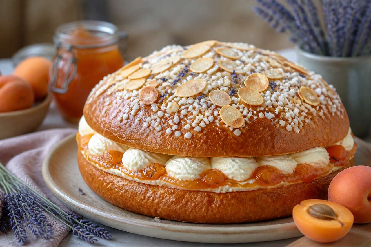 Recette de tropézienne abricot et lavande