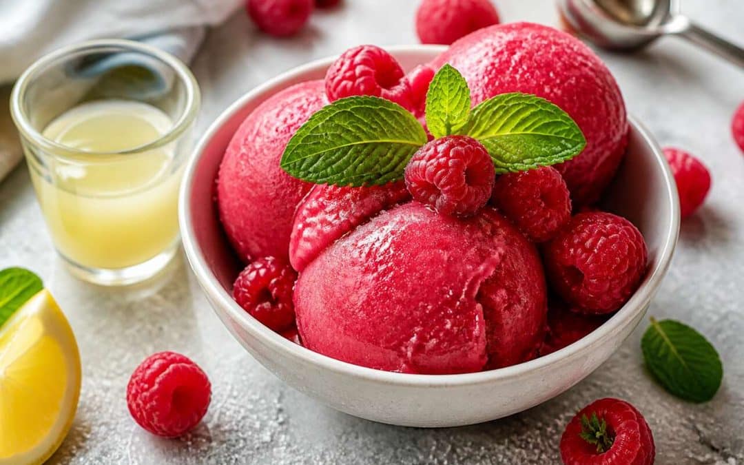 Recette de sorbet à la framboise maison
