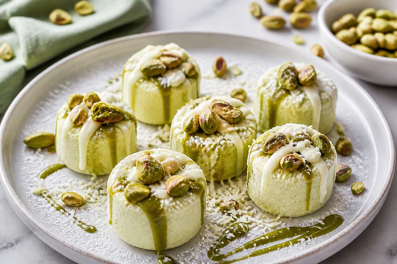 Recette de bouchées glacées pistache et chocolat blanc
