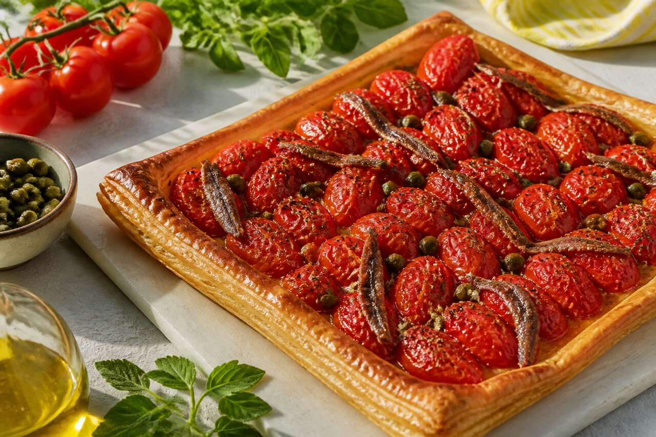 Recette de tarte fine tomate moutarde : express et parfaite pour l'été