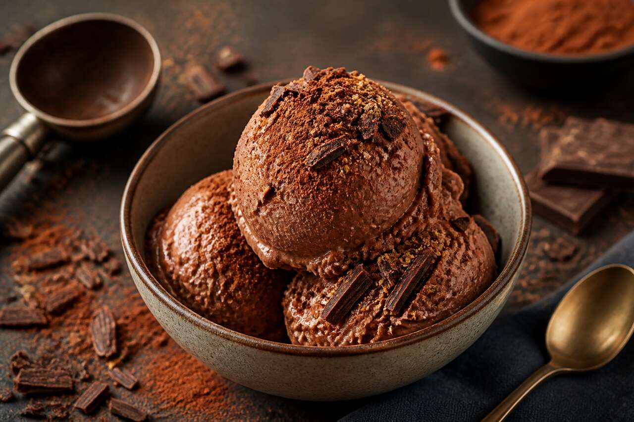 Recette de glace au chocolat maison