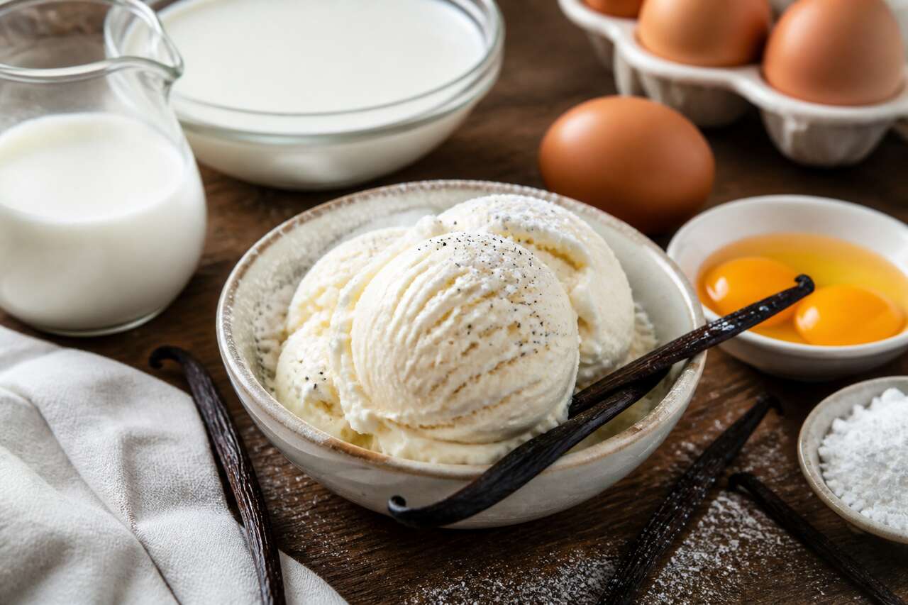 Recette de glace à la vanille maison