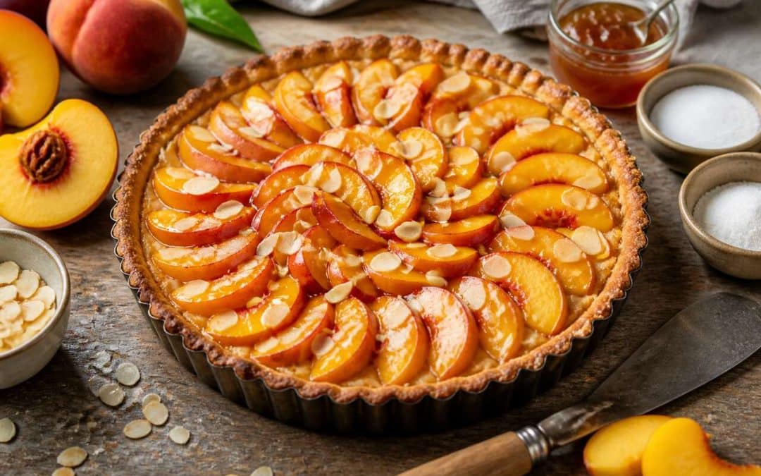Recette de tarte aux pêches facile et gourmande