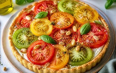 Recette de tarte froide tomates et chèvre : fraîche et gourmande